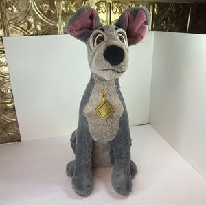 DISNEY STORE Lady and The Tramp SCAMP 16" Large Plush Stuffed DOG Animal